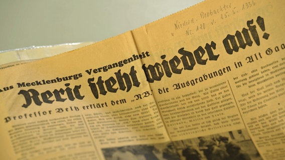 Schlagzeile "Reric steht wieder auf!" im NS-Blatt "Niederdeutscher Beobachter" vom 25. Mai 1935. © NDR 
