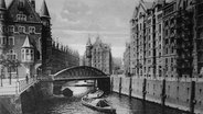 Lagerhäuser im Freihafen, Hamburg, Deutschland, Europa, historische Aufnahme von ca. 1899 © picture alliance / imageBROKER | BAO 