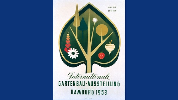 Plakat der Internationalen Gartenbau-Ausstellung in Hamburg 1953. © Deutsche Bundesgartenschau-Gesellschaft 