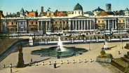 Die National Gallery und der Trafalgar Square in London, circa 1910 © picture alliance / Heritage-Images 