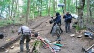 Journalisten begleiten die Ausgrabungen am Harzhorn Kalefeld © Freie Universität Berlin Foto: Prof. Michael Meyer