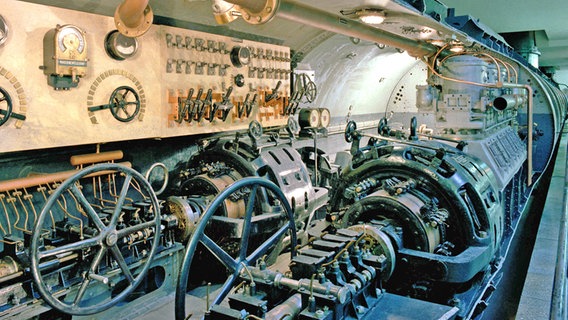 Maschinenraum des U-Bootes "U 1" im Deutschen Museum München. © Deutsches Museum 