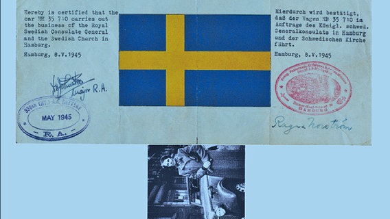 Ein Dokument mit einer schwedischen Flagge © Schwedische Kirche in Hamburg 