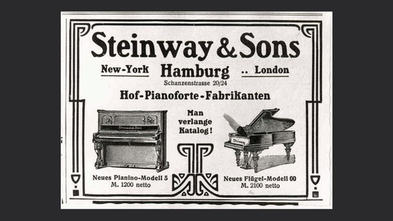 Eine Zeitungsannonce von Steinway & Sons © Steinway & Sons 