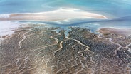 Luftbild vom Schleswig-Holsteinischen Nationalpark Wattenmeer © picture alliance | Knut Niehus 