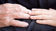 Kinderhand berührt Seniorenhand. © photocase.de Foto: Brilliant Eye