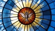 Kirchenkuppel aus Glas mit einer Taube, die den Heiligen Geist darstellt. © picture alliance / Godong | Fred de Noyelle Foto: Fred de Noyelle