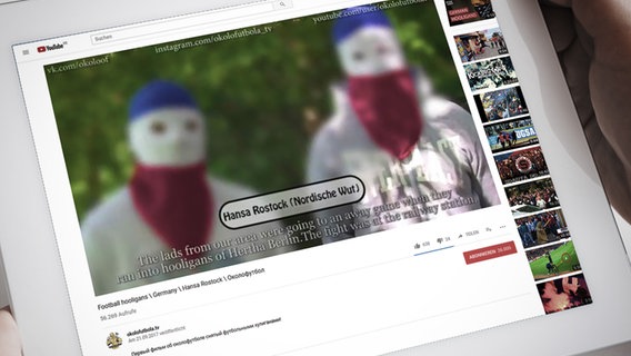 Ein Videoclip der Hooligan-Gruppe "Nordische Wut". © https://www.youtube.com/watch?v=fwnFv_dsdh8&feature=youtu.be Foto: screenshot