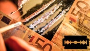 Geldscheine und Kokain liegen auf einem Spiegel © picture alliance /dpa Foto: David Ebener