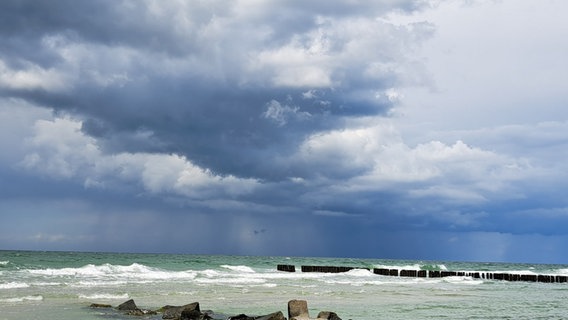 Regenwolken über der Ostsee © NDR Foto: Roswitha Kolbe aus Stralsund