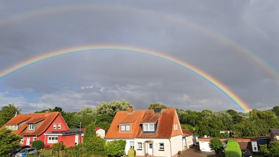 Immer wieder ein wunderschönes Naturschauspiel: doppelte Regenbögen © NDR Foto: Gerd Schmidtke aus Utecht