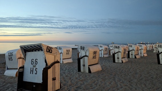 Abendstimmung am Strand von Kühlungsborn. © NDR Foto: Ilona Scholz aus Schwerin