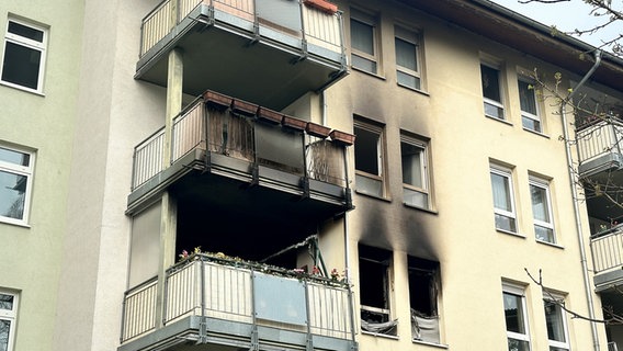 Eine Wohnung in einer Seniorenresidenz in Anklam hat gebrannt. © Tilo Wallrodt Foto: Tilo Wallrodt