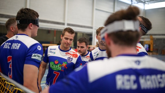 Die Mannschaft der Rostocker Goalballer beim Spiel. © RGC Hansa Foto: RGC Hansa