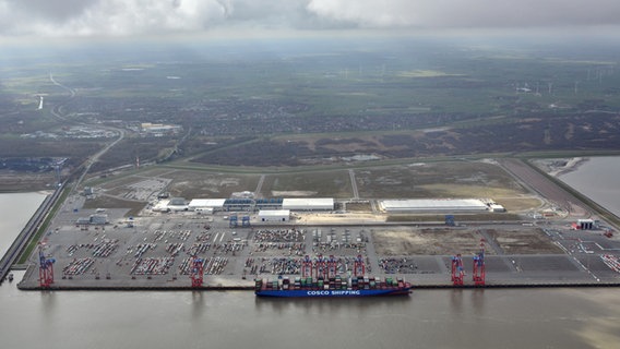 Das Container Terminal des JadeWeserPort. © JadeWeserPort-Marketing GmbH & Co. KG 