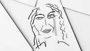 Eine Zeichnung von Madonna. © NDR Foto: Ocke Bandixen