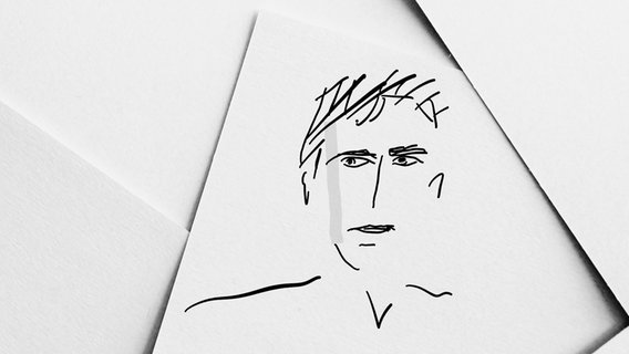 Eine Zeichnung von Peter Gabriel © NDR Foto: Ocke Bandixen