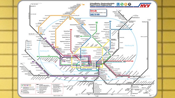 HVV Netzplan 2020 © HVV 