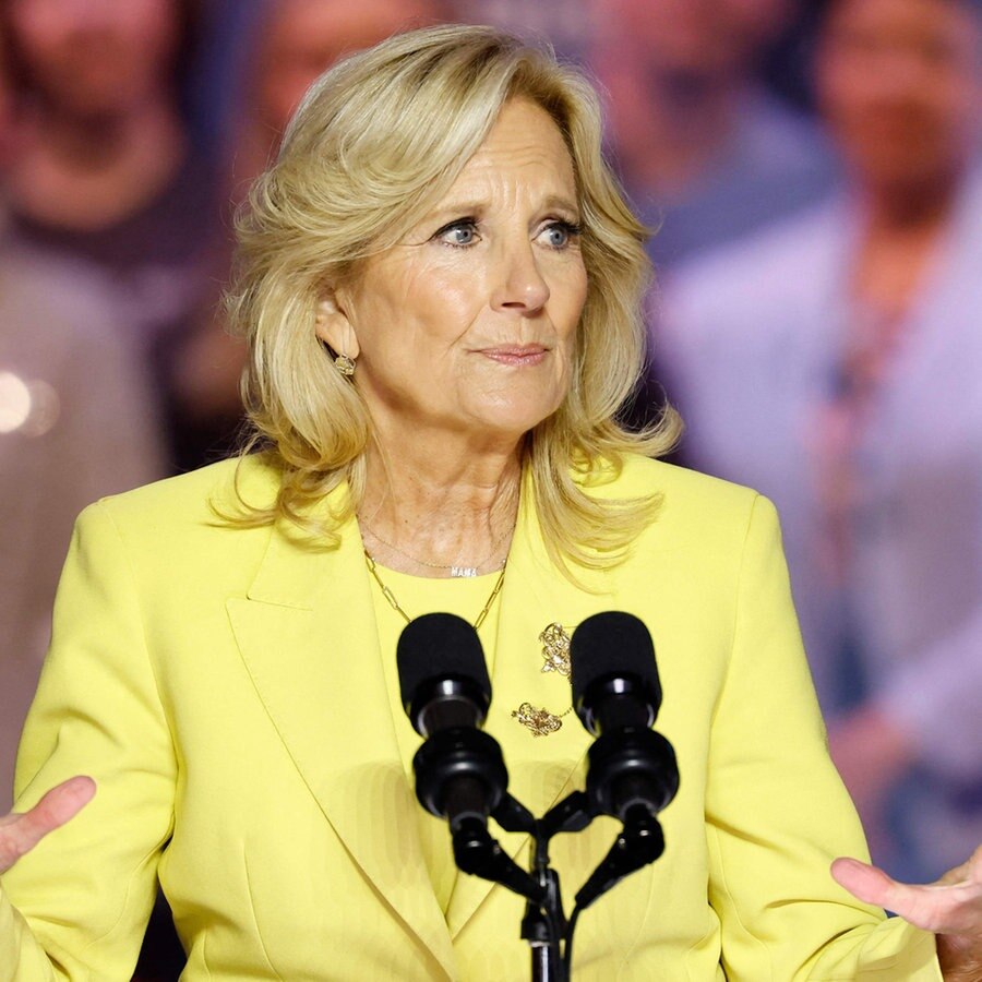 Jill Biden hält eine Rede © Getty Images via AFP Foto: Anna Moneymaker