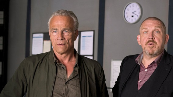 Kriminalhauptkommissare Max Ballauf (Klaus Behrendt) und Alfred „Freddy“ Schenk (Dietmar Bär) aus Köln. © WDR/Thomas Kost 