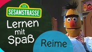 Bert mit dem Logo "Lernen mit Spaß" © NDR/Sesamstrasse Foto: GraFIK