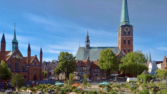 Blick auf die Kirche St. Jakobi Lübeck © Evangelische Kirchengemeinde St. Jakobi Lübeck Foto: Koberg