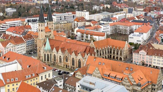 St. Martini in Braunschweig aus der Luft aufgenommen. St. Martini in Braunschweig aus der Luft aufgenommen. © Arne Müseler Foto: Arne Müseler