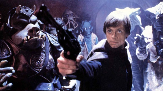 Szene aus der Star-Wars-Episode "Die Rückkehr der Jedi-Ritter" mit Mark Hamill als Luke Skywalker. © picture alliance/United Archives | IFTN 