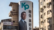 Präsidentschaftswahlkandidat der TPP Ko Wen-je (Spitzname KP oder KO) auf einem Wahlplakat in Taiwan © picture alliance Foto: Wiktor Dabkowsk
