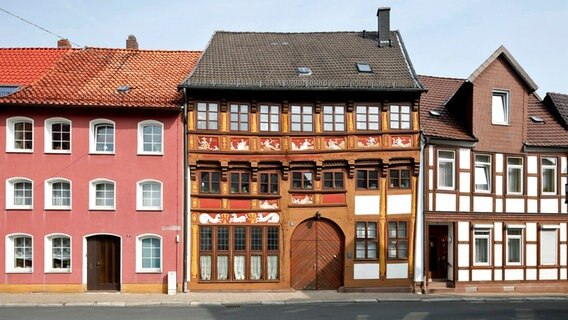 Fachwerkhäuser in Alfeld (Leine) © picture alliance / imageBROKER | Thomas Robbin 