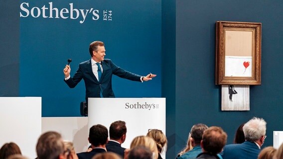Banksy's work is being sold at Sotheby's 