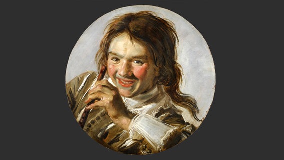 Gemälde eines lachenden Knaben mit Flöte, 1620-1628 © Staatliche Schlösser Gärten und Kunstsammlungen M-V 