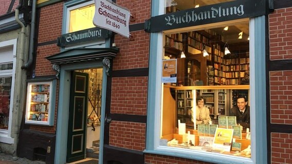 Die Buchhandlung Schaumburg in Stade. © NDR Foto: Juliane Bergmann