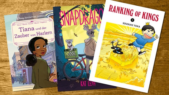 Collage der Comic-Cover: "Snapdragon", "Ranking of King" und "Tiana und der Zauber von Harlem" © Reprodukt Verlag / Panini Verlag / Carlsen Comics 