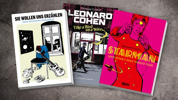 Cover-Collage der Graphic Novels im Dezember © Carlsen Verlag/Ventil Verlag/Cross Cult Verlag 