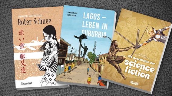 Cover collage of graphic novels in November © avant Verlag / Reprodukt / Splitter Verlag 
