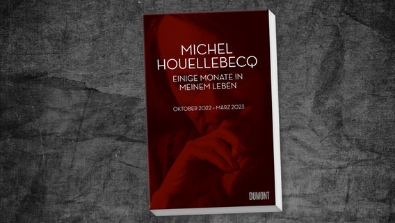 Ein dunkles Buchcover, auf dem Michelle Houellebecq zu sehen ist. © Dumont Verlag 
