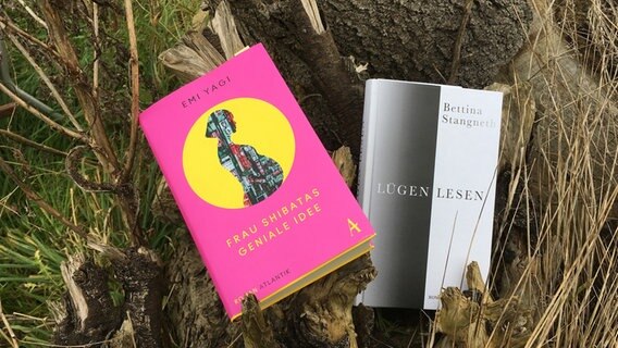 Zwei Bücher liegen im Gras. © NDR Foto: Juliane Bergmann