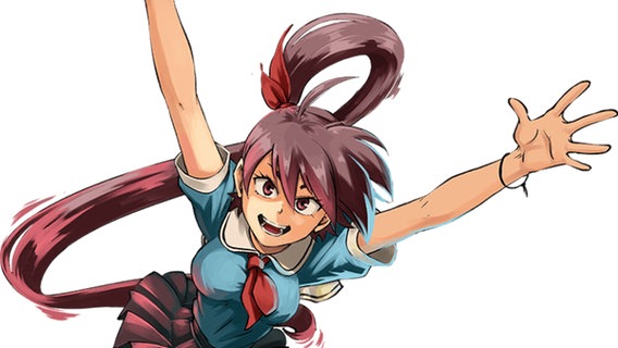 Ein Mädchen, im Manga-Stil gezeichnet, springt dem Betrachter entgegen © Carlsen 