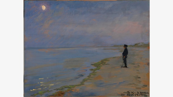 Peder Severin Krøyer (1851-1909): Die blaue Stunde, 1907 © Museum Kunst der Westküste, Alkersum/Föhr / Wienand Verlag Foto: Helmut Kunde