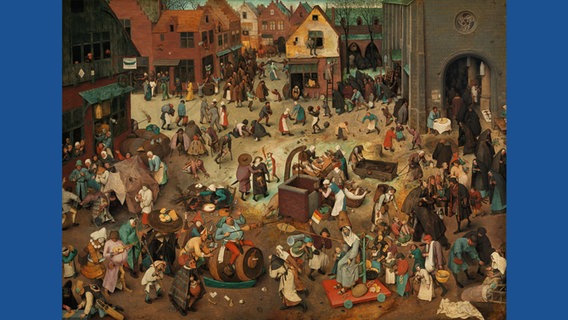 Der Kampf zwischen Fasching und Fasten (auch: Streit des Karnevals mit der
Fastenzeit), 1559 © Kunsthistorisches Museum, Vienna / Taschen Verlag Foto: Luciano Romano