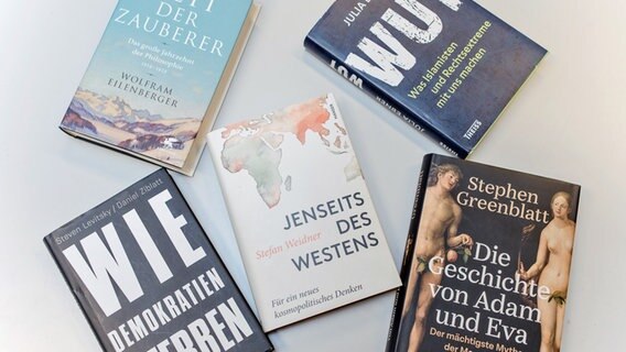 Nominierte Bücher der Shortlist des NDR Kultur Sachbuchpreises 2018 © NDR.de Foto: Kolja Warnecke