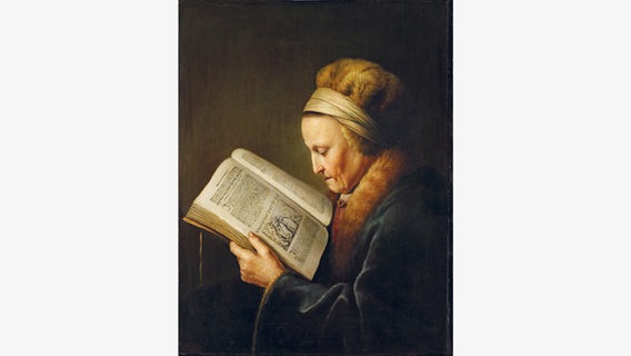 Gerard Dou: Alte Frau, in der Bibel lesend, ca. 1630 © Rijksmuseum, Amsterdam / Hatje Cantz Verlag 