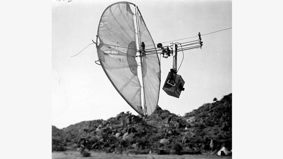 Der von Sir Henry Wellcome für seine Luftbildfotos der archäologischen Stätten benutzte große Kastendrachen, 1913  Foto: © Wellcome Collection. Photo Wellcome Images