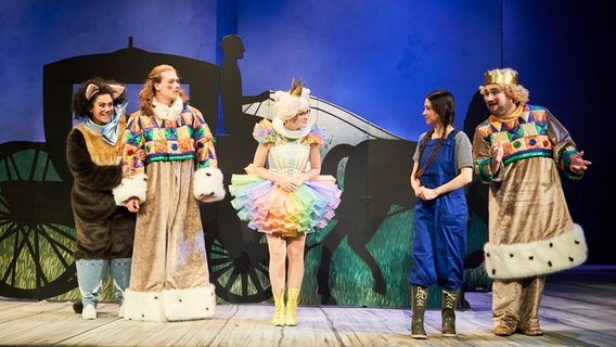Yasemin Cec, Niklas Kappler, Helena Sattler, Ines Nieri und Lennart Matthiesen in einer Szene © Oliver Fantitsch/Ernst Deutsch Theater Foto: Oliver Fantitsch