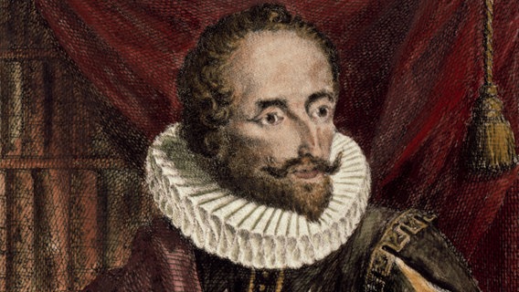 Miguel de Cervantes, Kupferstich, 1739, von Jacob Folkema, nach Gemälde von G. Kent © akg-images 