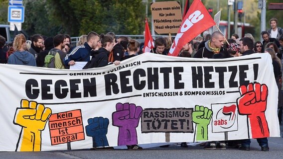 Eine Demonstration gegen Rechtsextremismus © Pressefoto ULMER Foto: Markus Ulmer