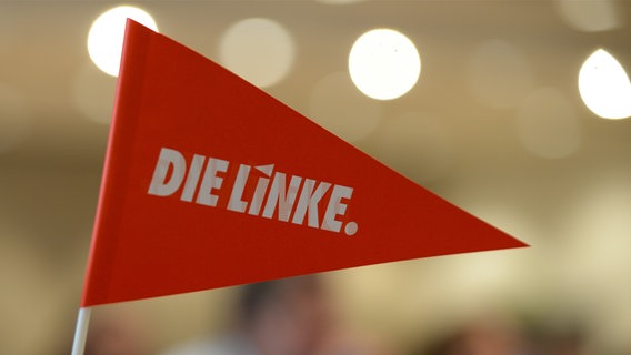 Parteifähnchen der Linken © picture alliance / dpa Foto: Arne Dedert