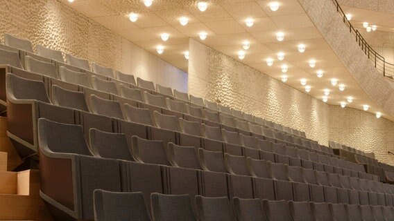 Stuhlreihen im Großen Saal der Elbphilharmonie in Hamburg © Elbphilharmonie /Presse Foto: Michael Zapf