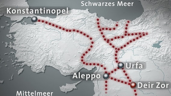 Routen der Deportationszüge © NDR 